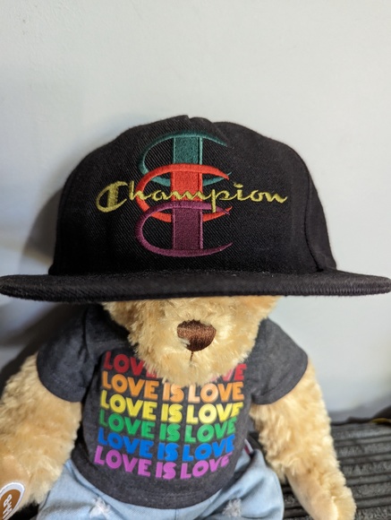 Supreme Champion 5-Panel Snapback Cap Hat Black Fall Winter 2017 - Picture 2 of 5